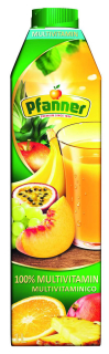 Pfanner Multivitamín 100% 1L cena za kartonové balení