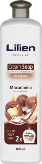Lilien Tekuté mýdlo macadamia 1000ml náhradní náplň cena za kartonové balení