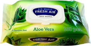 Fresh Air Vlhčené ubrousky s klipem aloe vera 100ks cena za kartonové balení