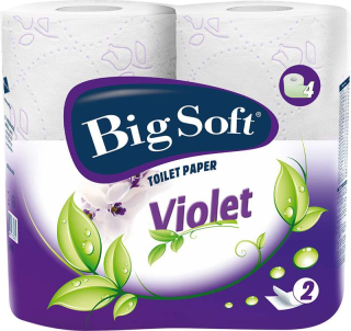 Big Soft Toaletní papír violet 2-vrstvý 4ks cena za kartonové balení