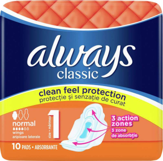 Always Dámské vložky classic normal 10ks cena za kartonové balení